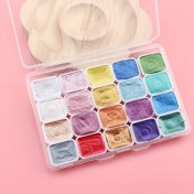 Resim 20 Renkli Suluboya Seti, Sanatçılar ve Hobi Severler İçin Profesyonel Boyama Malzemeleri 