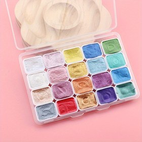 Resim 20 Renkli Suluboya Seti, Sanatçılar ve Hobi Severler İçin Profesyonel Boyama Malzemeleri 