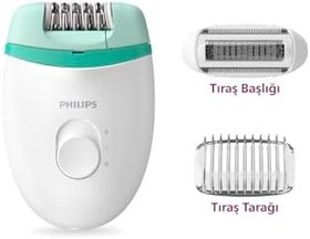Resim Philips BRE245/05 Satinelle Essential Kablolu Kompakt Epilatör, Yeşil 
