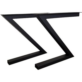 Resim Masa Ayağı Metal Yemek Ofis Çalışma Masası Ayağı Siyah 