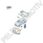 Resim Audi A3 A4 A5 Seat Toledo 4 Skoda Fabia 3 Volkswagen Caddy 4 Golf 7 Passat T6 2008 Sonrası Park Sensörü 