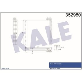 Resim KALE 352980 EVAPORATOR (248×223×38) DUCATO 2.2 2.3 06-11 