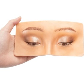 Resim 5D Silikon Makyaj Uygulama Yüz Tahtası - Başlangıçtan Ustalara Gerçekçi Göz Farı, Eyeliner & Kaş Haritalama - Parfümsüz, Pilsiz ve Zarif Hediye Kutusu Ambalajı 