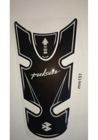 Resim Bajaj Pulsar Ns200 Tank Pad Damla Sticker Modeli Siyah 