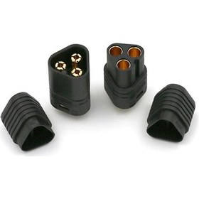 Resim Mt60 3 Pin Dişi Erkek Konnektör Soket Çift Amass 3.5mm 12awg Rc Esc Motor Drone Lityum Lip 