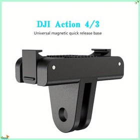 Resim DJI Action 4/3 Kamera Montajı, Evrensel Manyetik Hızlı Açma Tabanı, Plastik Malzeme - Orijinal Arayüz ile Uyumlu 