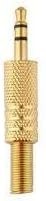 Resim Gold stereo jack 3.5 mm aux jack gold aux jack kulaklık erkek jack mikrofon jack 