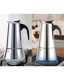 Resim UltraMint 4 Kişilik Çelik Espresso Kahve Makinesi, Pratik ve Şık Tasarım 