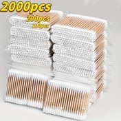 Resim 2000/200/100 Adet Pamuk Çubukları, Makyaj Temizliği ve Kulak Temizliği İçin Kullanılır, Kişisel Bakım ve Ev Eşyaları, Çok Amaçlı Pamuk Çubukları. 