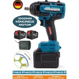 Resim PremiumPort Güçlü 1000NM Darbeli Otomotiv Somun Sıkma Makinesi, 15PILLI, 5AH, 15C 