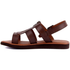 Resim SailLakers - Kahverengi Deri Erkek Sandalet 107-633-547EVA 
