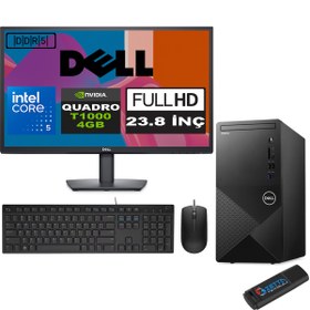 Resim Dell Vostro 3030 mt Intel Core I5 12400 48GB Ddr5 512GB SSD 23.8" Fhd Ubuntu Quadro T1000-4GB Masaüstü Bilgisayar 23N3030I5T1000U22 + Zetta USB Bellek 