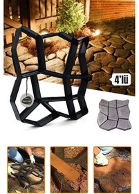 Resim Zemin Kaplama Kalıbı Bahçe Taş Kalıbı Yürüyüş Yolu Kaldırım Yapım 