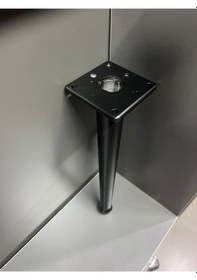 Resim Bone Metal Ayak 20cm Mat Siyah Kanepe Koltuk Dolap Sehpa Puf Tv Ünite Modern Mobilya Ayağı 