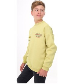 Resim Toontoy Kids Toontoy Erkek Çocuk Baskılı Sweatshirt Açık Yeşil 