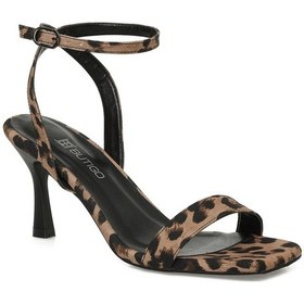 Resim Butigo 25s-006 5fx Leopar Kadın Topuklu Sandalet 000000000102043213 Kahverengi 
