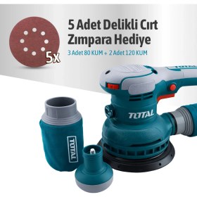 Resim Badem10 Titreşimli Yuvarlak Taban Zımpara Makinesi 450W Profesyonel Elektrikli Zımpara 150 mm Uyumlu 