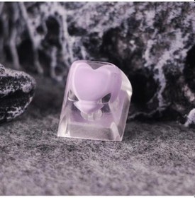 Resim Linchensevimli Aşk Kalp Reçine Anahtar Kapakları Kiraz Mx Mekanik Klavye Tuş Takımı Mor 