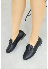 Resim Hakiki Deri Kadın Babet Ayakkabı 657za5000 Siyah 