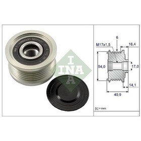 Resim Otogel Ina 535011210-alternatör Kasnağı Rulmanlı Bravo Iı 06 Doblo 10 Lınea 09 Punto 05 Stılo 04-07 - 