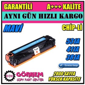 Resim Hp Cc531A Uyumlu Toner Mavi (304A) 