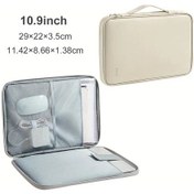 Resim Sunshine011 11 İnç Bej 3 Renk Laptop Çantası 13 15.6 Inç Full Açılış Tablet Cebi Koruyucu Diğer 
