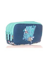 Resim Kaukko Kids 3 Bölmeli Kalem Çantası Fast Shark Mavi L8167 