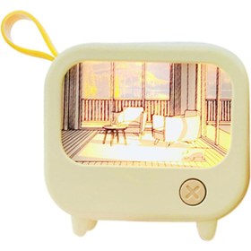 Resim Genel Markalar TV LED Gece Lambası Sevimli Çocuk Masa Lambası Dekorasyon Ortam Aydınlatma Mini Gece Lambası Şarjlı 