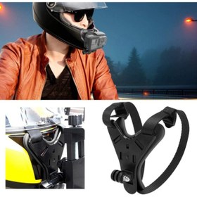 Resim Gplus Eken H9r Sjcam Sj4000 Gopro 10 Aksiyon Kamera Kask Alt Çene Bağlantı Aparatı Gp523 Siyah 