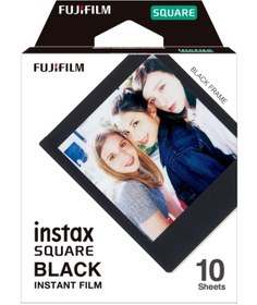 Resim Fujifilm Instax Square Black Edition 10'lu Kare Özel Film 