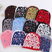 Resim Y2K Örümcek Ağı Desenli Jakar Beanie Şapka - Erkekler & Kadınlar için Esnek Uyumlu Unisex Kafatası Kapağı, Candy Renk Hip-Hop Kış Kayak Şapkası Örümcek Motif Tasarımıyla, Günlük Başlık, Şehir Stili Kap, Esnek Malzeme, Rahat Başlık 