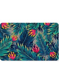 Resim Dijital Baskılı Desenli Dekoratif Dış Kapı Önü Ve Iç Mekan Paspası Yıkanabilir Kaymaz Taban Turkuaz 