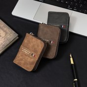 Resim Erkekler İçin İnce Kredi Kart Cüzdanı - Çoklu Kart Yuvasına Sahip Büyük Kapasiteli, Güvenli Kapaklı, Minimalist Tasarım Siyah - Baba, Eş ve Doğum Günü Hediyesi, Babalar Günü için İdeal - Günlük Kullanım & Resmi Etkinlikler 