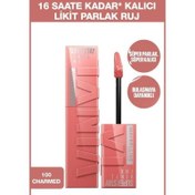 Resim Maybelline New York Superstay Vinyl Ink Lipstick 100 Charmed 