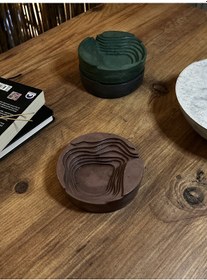 Resim Dalga Formlu Dekoratif/hediyelik Döküm Küllük Kahverengi 