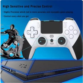 Resim P4 Plus Bluetooth Titreşimli Ps4/ps5 Uyumlu Pc Telefon Joystick Kablosuz Oyun Kolu Siyah 