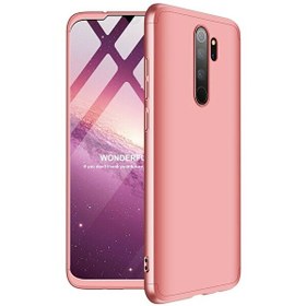 Resim Xiaomi Redmi Note 8 Pro 360 Ays Zore Sert Kapak Rose Gold Kılıf + Nano Ekran Koruyucu 