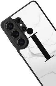 Resim Samsung Galaxy S26 Ultra ile Uyumlu, İ Harfli Tasarımlı, Silikon, Siyah, Glossy Mat 
