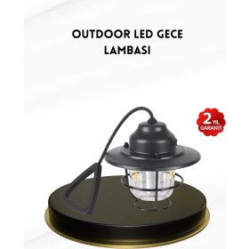 Resim Fantastik Store Taşınabilir Retro Çam Konisi Kamp Lambası Gece Işığı Su Geçirmez 