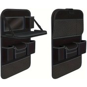 Resim Dashanshop Dayanıklı Nappa Yapay Deri Oto Kolçak Düzenleyici - Çok Fonksiyonlu Siyah Dikişli 