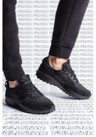 Resim Nike Waffle Debut Leather Black Sneaker Hakiki Deri Siyah Spor Ayakkabı Siyah 