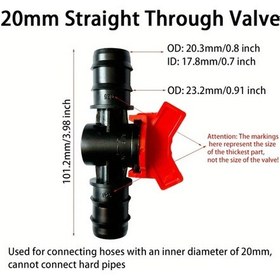 Resim Willowhaven 2 Adet 20mm Hortum Barbları Çipli İnline Vana Sulama Akvaryum 