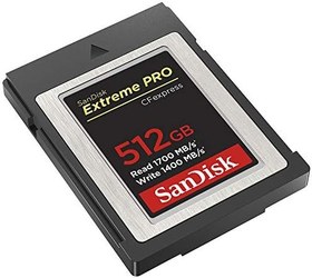 Resim SanDisk Extreme PRO CFexpress Hafıza Kartı Tip B 512 GB (1700 MB/s'ye kadar okuma hızı, RAW 4K video, XQD uyumluluğu, RescuePro Deluxe kurtarma yazılımı) 