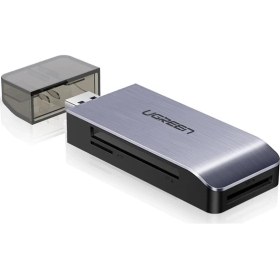 Resim Ugreen USB 3.0 Kart Okuyucu 5 Gbps Hızında SD Micro SD Memory Stick CF Kart Desteği Gümüş 