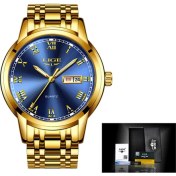 Resim Hanyang Altın Mavi S Erkek Saatler 2022 Lıge Üst Marka Lüks Moda Iş Kuvars Izle Erkekler Spor Tüm Çelik Su Geçirmez Saat Erkek Kol Saati + Kutu (Yurt Dışından) 