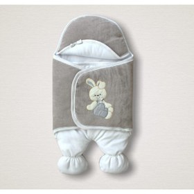 Resim Kundak Kadife Ayıcıklı Erkek Bebek Ayaklı Kahve Ps9878, 2 -knd 45133 -22 