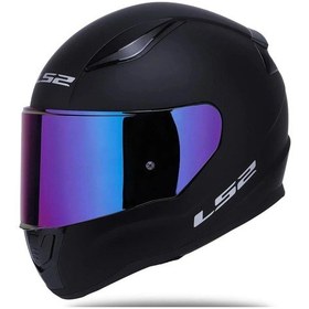 Resim Ls2 Rapid 2 Mat Siyah Gökkuşağı Vizörlü Kask 