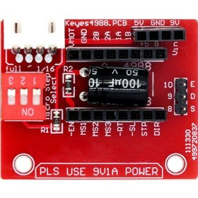 Resim A4988 Drv8825 Step Motor Sürücü Shield Genişleme Kartı 3D Yazıcı 