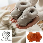 Resim CEYDA SHOES BEBEK,ÇOCUK, HAKİKİ DERİ, YUMUŞAK, KAYMAZ TABAN, KÜRKLÜ EV BOTU,PANDUF,PATİK 