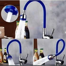 Resim Genel Markalar 2 Fonksiyonlu Renkli Silikon Korumalı Oynar Musluk Başlığı 